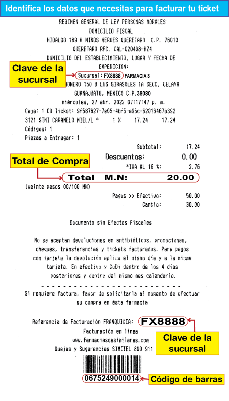 Facturaci N Farmacias Similares Generar Factura