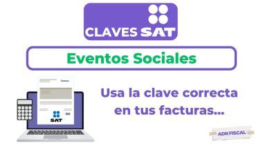 Clave SAT para Eventos Sociales para tu Factura