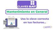 Claves SAT para Mantenimiento en General Claves SAT Productos y Servicios ADN Fiscal