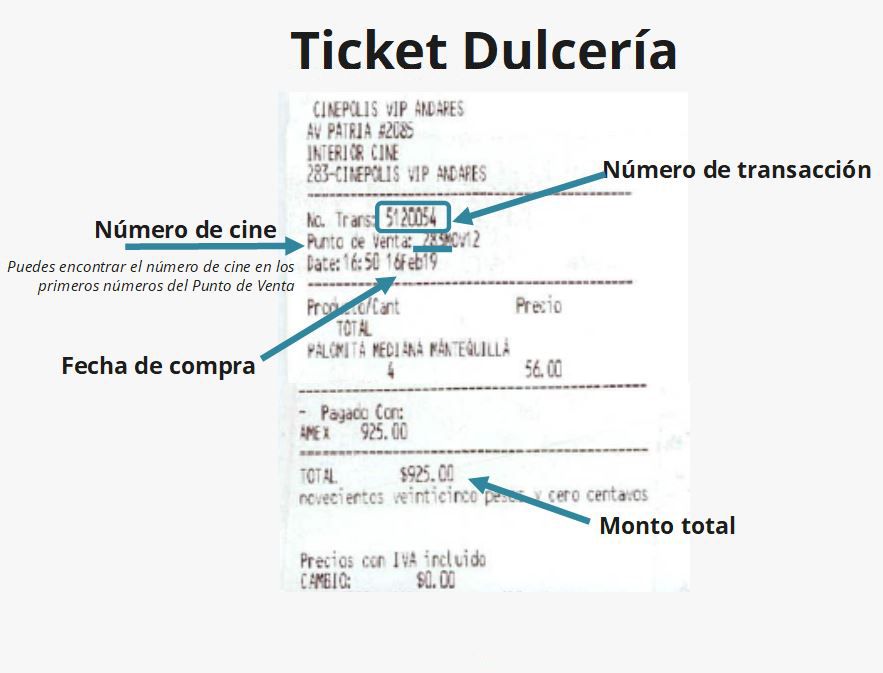 Ejemplo Ticket Dulceria Cinepolis Facturacion Facturacion ADN Fiscal