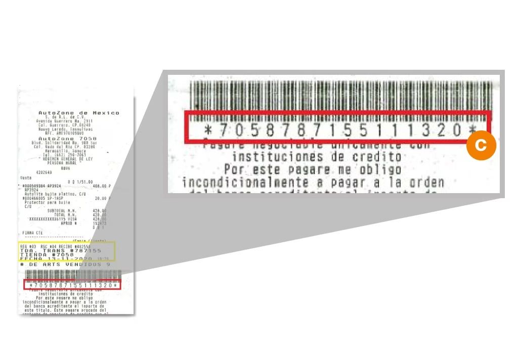 Ejemplo de ticket para facturar AutoZone Facturacion ADN Fiscal