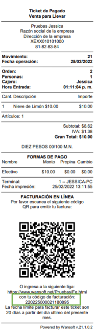 Ejemplo ticket facturar A Takear Facturar Tickets ADN Fiscal