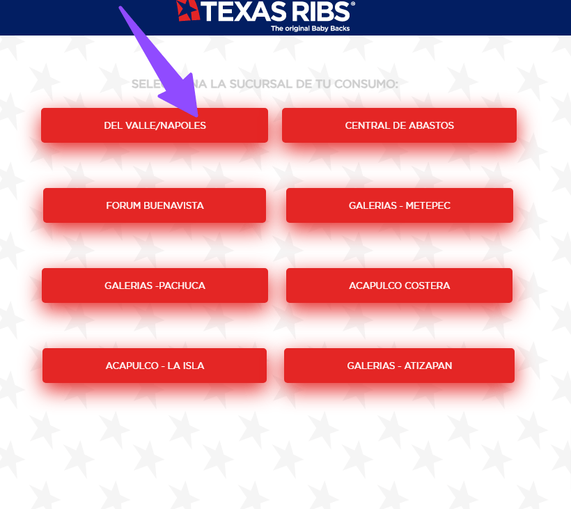 clic en sucursal Texas Ribs facturacion Facturar Tickets ADN Fiscal