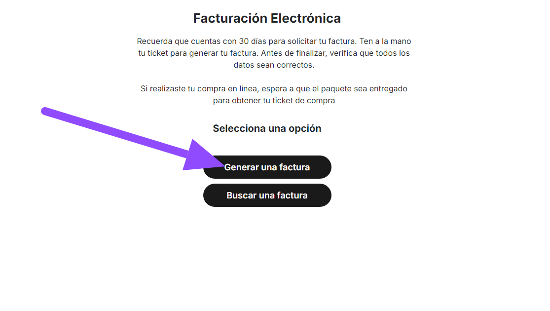 clic generar una factura Innvictus Facturar Tickets ADN Fiscal