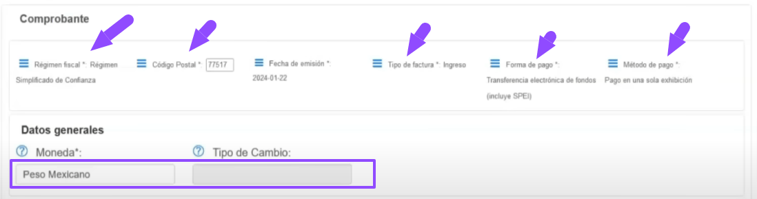 datos generales comprobante factura sat SAT ADN Fiscal