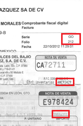 ejemplo datos ticket Dulcerias y Abarroteras Vazquez facturacion Facturacion ADN Fiscal