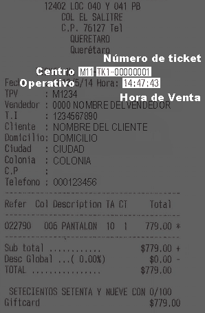 ejemplo datos ticket facturar Studio F Facturacion ADN Fiscal