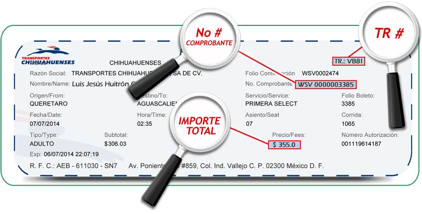 ejemplo ticket Chihuahuenses facturar Facturacion ADN Fiscal