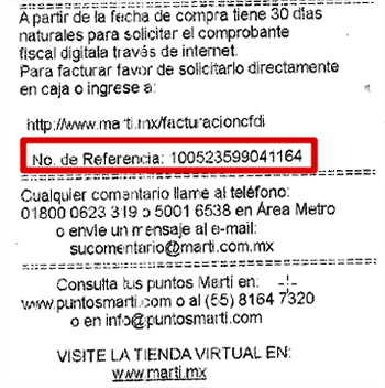 ejemplo ticket Marti facturacion Facturacion ADN Fiscal