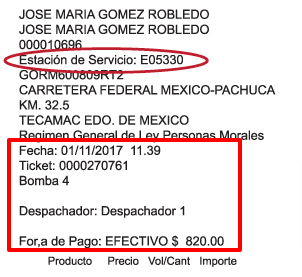 ejemplo ticket Sysgas facturar Facturar Tickets ADN Fiscal