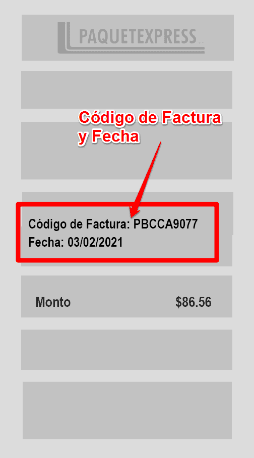 ejemplo ticket codigo Paquetexpress para facturar Facturacion ADN Fiscal