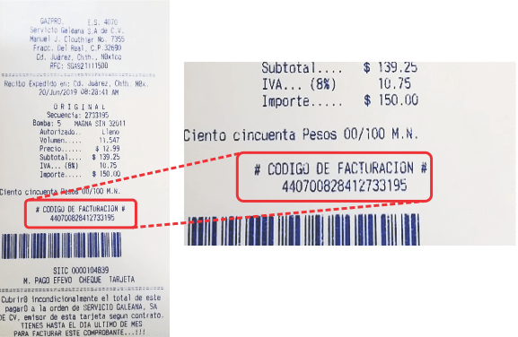 ejemplo ticket facturacion gazpro Facturacion ADN Fiscal