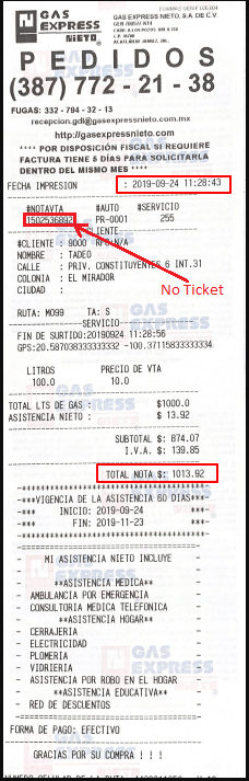 ejemplo ticket facturar Gas Express Nieto Facturacion ADN Fiscal