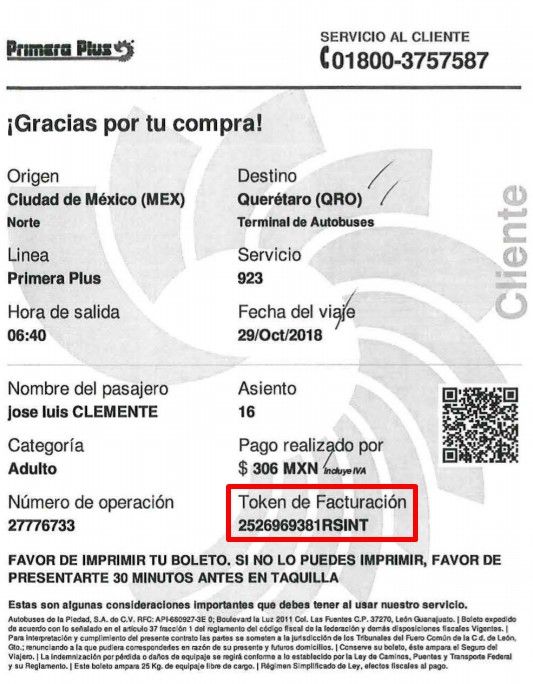 ejemplo ticket facturar Primera Plus Facturacion ADN Fiscal