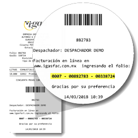 ejemplo ticket facturar igasfac Facturacion ADN Fiscal
