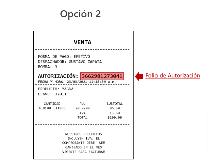 ejemplo ticket opcion 2 RendiAhorro facturacion Facturacion ADN Fiscal
