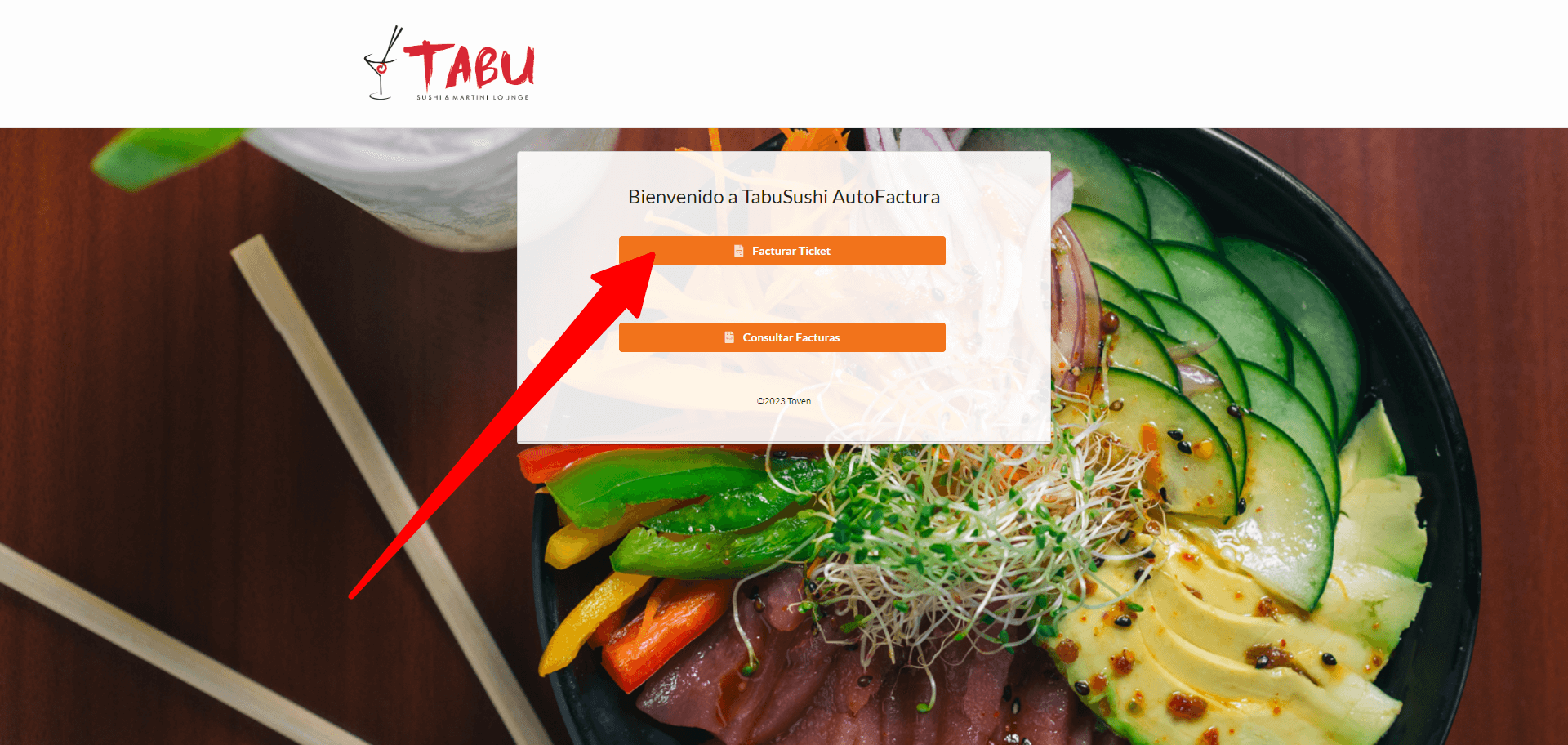 entrar a facturacion Tabu Sushi Facturacion ADN Fiscal