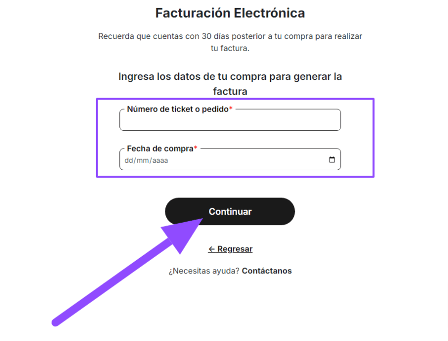 ingresar datos ticket Innvictus factura Facturar Tickets ADN Fiscal