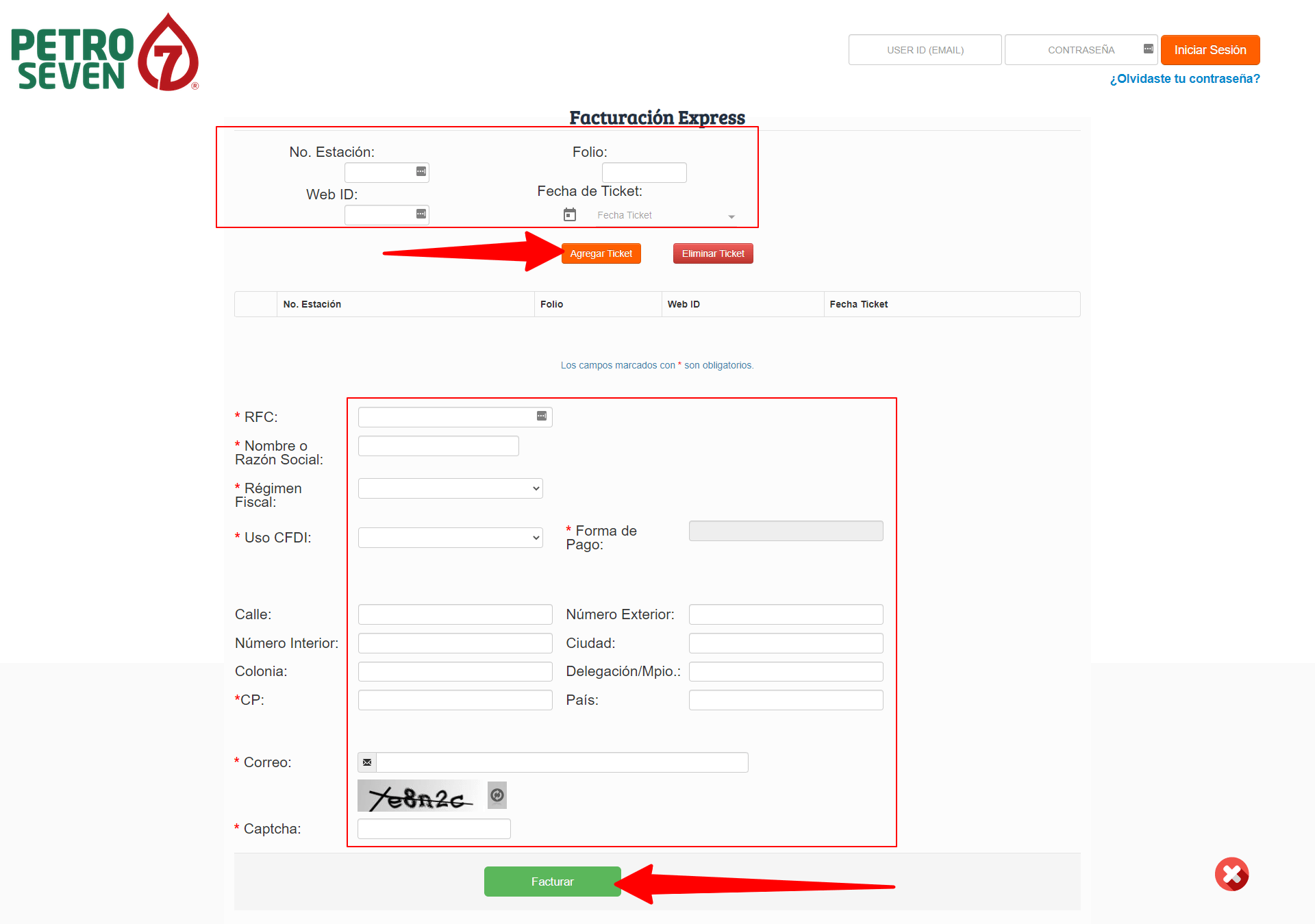 ingresar ticket facturacion Facturar Tickets ADN Fiscal